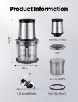 TWOMEOW 4-Cup Electric Food Processor & Chopper