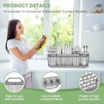 Universal Dishwasher Silverware Basket for Major Brands