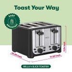 Bella 4-Slice Toaster with Wide Slots & Auto Shut Off