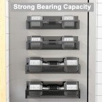 Magnetic Spice Rack with Hooks - 4 Pack