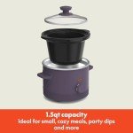 Bella 1.5 Qt Slow Cooker with Heat Control