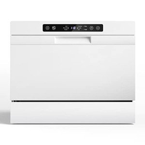 COSTWAY Compact Countertop Dishwasher with 6 Settings