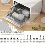COSTWAY Compact Countertop Dishwasher with 6 Settings