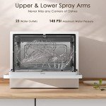 COSTWAY Compact Countertop Dishwasher with 6 Settings