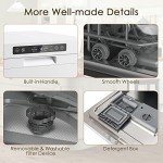 COSTWAY Compact Countertop Dishwasher with 6 Settings