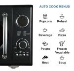 Emerson Retro Compact 800W Microwave Oven, Black