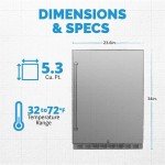 NewAir 24" Outdoor Beverage Fridge - 5.3 Cu Ft