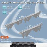 Adjustable Stainless Steel Stove Gap Cover - 2 Pcs