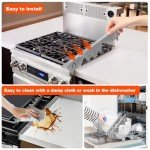 Adjustable Stainless Steel Stove Gap Cover - 2 Pcs