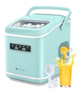 Ecozy Portable Countertop Ice Maker - 9 Bullet Cubes