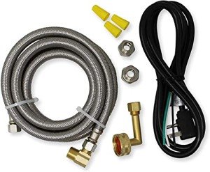 Stainless Steel Dishwasher Installation Kit with 6' Cord