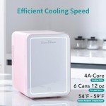 Mini Beauty Fridge with LED Mirror - Pink