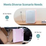 Mini Beauty Fridge with LED Mirror - Pink