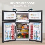 Upstreman 3.1 Cu.Ft Double Door Mini Fridge