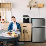 Upstreman 3.1 Cu.Ft Double Door Mini Fridge