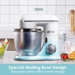 Gradient Blue 5QT Stand Mixer with Two Bowls