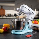 Gradient Blue 5QT Stand Mixer with Two Bowls