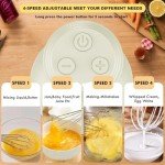 Cordless Hand Mixer Set with Whisk and Blender