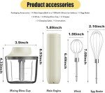 Cordless Hand Mixer Set with Whisk and Blender