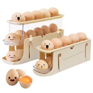 Virmate Foldable Egg Holder and Dispenser 2-Pack