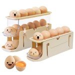 Virmate Foldable Egg Holder and Dispenser 2-Pack
