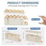 Virmate Foldable Egg Holder and Dispenser 2-Pack