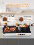 2-Burner Induction Cooktop with Non-Stick Griddle