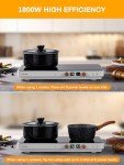 2-Burner Induction Cooktop with Non-Stick Griddle