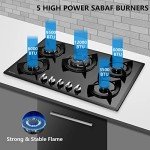 30-Inch Built-In Gas Cooktop with 5 Burners