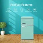 Galanz 3.1 Cu FT Dual Door Refrigerator - Green