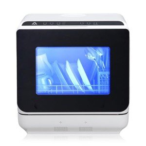 Compact Portable Countertop Dishwasher with Dual Sprays