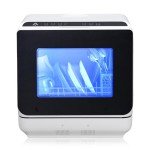 Compact Portable Countertop Dishwasher with Dual Sprays
