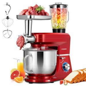 VIVOHOME 6-in-1 8.5QT Red Stand Mixer