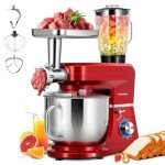 VIVOHOME 6-in-1 8.5QT Red Stand Mixer