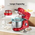 VIVOHOME 6-in-1 8.5QT Red Stand Mixer