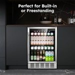 24" Beverage Refrigerator with Glass Door & Racks