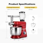 VIVOHOME 6-in-1 8.5QT Red Stand Mixer