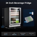 24" Beverage Refrigerator with Glass Door & Racks