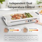 Olayks 2-Burner Induction Cooktop with Griddle Pan