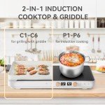 Olayks 2-Burner Induction Cooktop with Griddle Pan