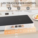 Olayks 2-Burner Induction Cooktop with Griddle Pan