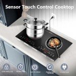 Noxton 2-Burner Electric Cooktop with Timer & Safety Lock