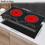 Noxton 2-Burner Electric Cooktop with Timer & Safety Lock