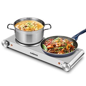 CUSIMAX 1800W Electric Double Burner Hot Plate