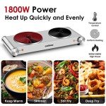 CUSIMAX 1800W Electric Double Burner Hot Plate