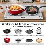 CUSIMAX 1800W Electric Double Burner Hot Plate