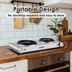 CUSIMAX 1800W Electric Double Burner Hot Plate