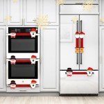 Christmas Refrigerator Door Handle Covers - Set of 4
