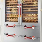 Christmas Refrigerator Door Handle Covers - Set of 4