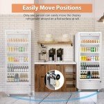 Tylza 14.8 Cu Ft Glass Door Beverage Cooler